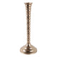 Decorative Taper Candle Holder | Classic Gold Metal Stacked Design 11"