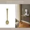 Decorative Taper Candle Holder | Classic Gold Metal Stacked Design 11"