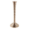 Decorative Taper Candle Holder | Classic Gold Metal Stacked Design 11"