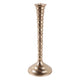 Decorative Taper Candle Holder | Classic Gold Metal Stacked Design 11"