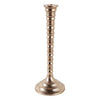 Decorative Taper Candle Holder | Classic Gold Metal Stacked Design 11"