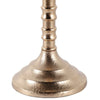 Decorative Taper Candle Holder | Classic Gold Metal Stacked Design 11"