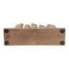 Decorative Sculpture | Standing Human Figures on Base | Natural Brown Wood