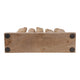 Decorative Sculpture | Standing Human Figures on Base | Natural Brown Wood