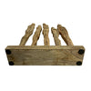 Decorative Sculpture | Standing Human Figures on Base | Natural Brown Wood SBH-22578
