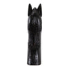Elegant Trojan Horse Head Figurine | Antique Style Black Wood | 16"