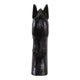 Elegant Trojan Horse Head Figurine | Antique Style Black Wood | 16"