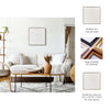 Square Minimalist Wall Art Decor | 30 x 30 | Ivory Pattern and Brown Frame
