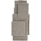 Table Lamp | Gray Sculpted Block Base | Large Cream Drum Shade | 22"