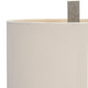 Table Lamp | Gray Sculpted Block Base | Large Cream Drum Shade | 22"