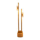 Bram Double Diffuser Table Lamp | White Frosted Glass | Brass 23"