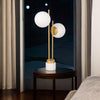 Bram Double Diffuser Table Lamp | White Frosted Glass | Brass 23"