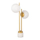 Bram Double Diffuser Table Lamp | White Frosted Glass | Brass 23"