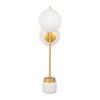 Bram Double Diffuser Table Lamp | White Frosted Glass | Brass 23"