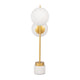 Bram Double Diffuser Table Lamp | White Frosted Glass | Brass 23"