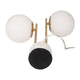 Bram Double Diffuser Table Lamp | White Frosted Glass | Brass 23"