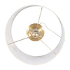 Table Lamp Set of 2 | White Drum Shades | Glam Gold Metal Infinity Bases