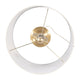 Table Lamp Set of 2 | White Drum Shades | Glam Gold Metal Infinity Bases