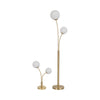 2 Piece Table & Floor Lamp Set | Double Glass Globe | Modern Style