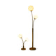 2 Piece Table & Floor Lamp Set | Double Glass Globe | Modern Style