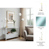 2 Piece Table & Floor Lamp Set | Double Glass Globe | Modern Style