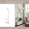 2 Piece Table & Floor Lamp Set | Double Glass Globe | Modern Style