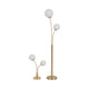2 Piece Table & Floor Lamp Set | Double Glass Globe | Modern Style