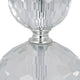Accent Table Lamp Set of 2 | White Drum Shade | Faceted Crystal Base