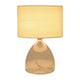 Table Lamp Set of 2 | Clear Glass Base | Minimalist White Linen Drum Shade