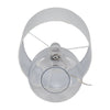 Table Lamp Set of 2 | Clear Glass Base | Minimalist White Linen Drum Shade