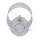 Table Lamp Set of 2 | Clear Glass Base | Minimalist White Linen Drum Shade
