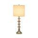 Accent Table Lamp Set of 2 | 11" White Drum Shade | Crystal | Steel Base
