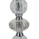 Accent Table Lamp Set of 2 | 11" White Drum Shade | Crystal | Steel Base