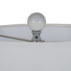 Accent Table Lamp Set of 2 | 11" White Drum Shade | Crystal | Steel Base