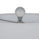 Accent Table Lamp Set of 2 | 11" White Drum Shade | Crystal | Steel Base
