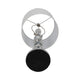 Accent Table Lamp Set of 2 | 11" White Drum Shade | Crystal | Steel Base