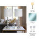 Accent Table Lamp Set of 2 | 11" White Drum Shade | Crystal | Steel Base