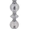 Maxx Table Lamps Set of 2 | White Linen Shades | Silver Crystal-Steel 26"