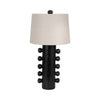 Keav Tall Accent Table Lamp | Retro Knobbled Design | Black Ceramic 31"