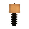 Keav Tall Accent Table Lamp | Retro Knobbled Design | Black Ceramic 31"