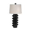 Keav Tall Accent Table Lamp | Retro Knobbled Design | Black Ceramic 31"