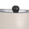 Keav Tall Accent Table Lamp | Retro Knobbled Design | Black Ceramic 31"