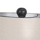 Keav Tall Accent Table Lamp | Retro Knobbled Design | Black Ceramic 31"