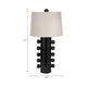 Keav Tall Accent Table Lamp | Retro Knobbled Design | Black Ceramic 31"