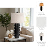 Keav Tall Accent Table Lamp | Retro Knobbled Design | Black Ceramic 31"