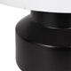 Table Lamp | White Tapered Shade | 22" Black Ceramic Sculptural Base