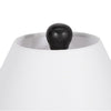 Table Lamp | White Tapered Shade | 22’’ Black Ceramic Sculptural Base SBH-51311