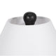 Table Lamp | White Tapered Shade | 22’’ Black Ceramic Sculptural Base SBH-51311