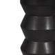 Totem Table Lamp | Off-White Linen Shade | Geometric Black Resin & Metal