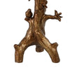 Accent Table Lamp | Perched Bird on Branch | Oatmeal Drum Shade | 28" Gold